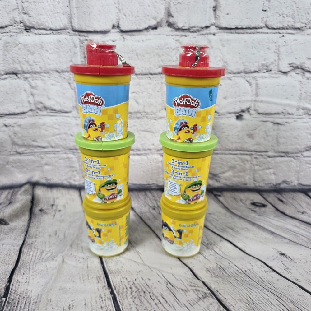 Play-Doh Bath Soap 3 in 1 Shampoo Conditioner & Body Wash 13.9 oz (2)